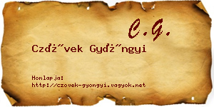 Czövek Gyöngyi névjegykártya