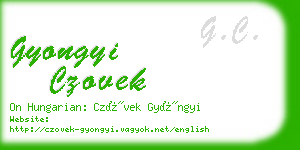 gyongyi czovek business card