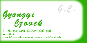 gyongyi czovek business card